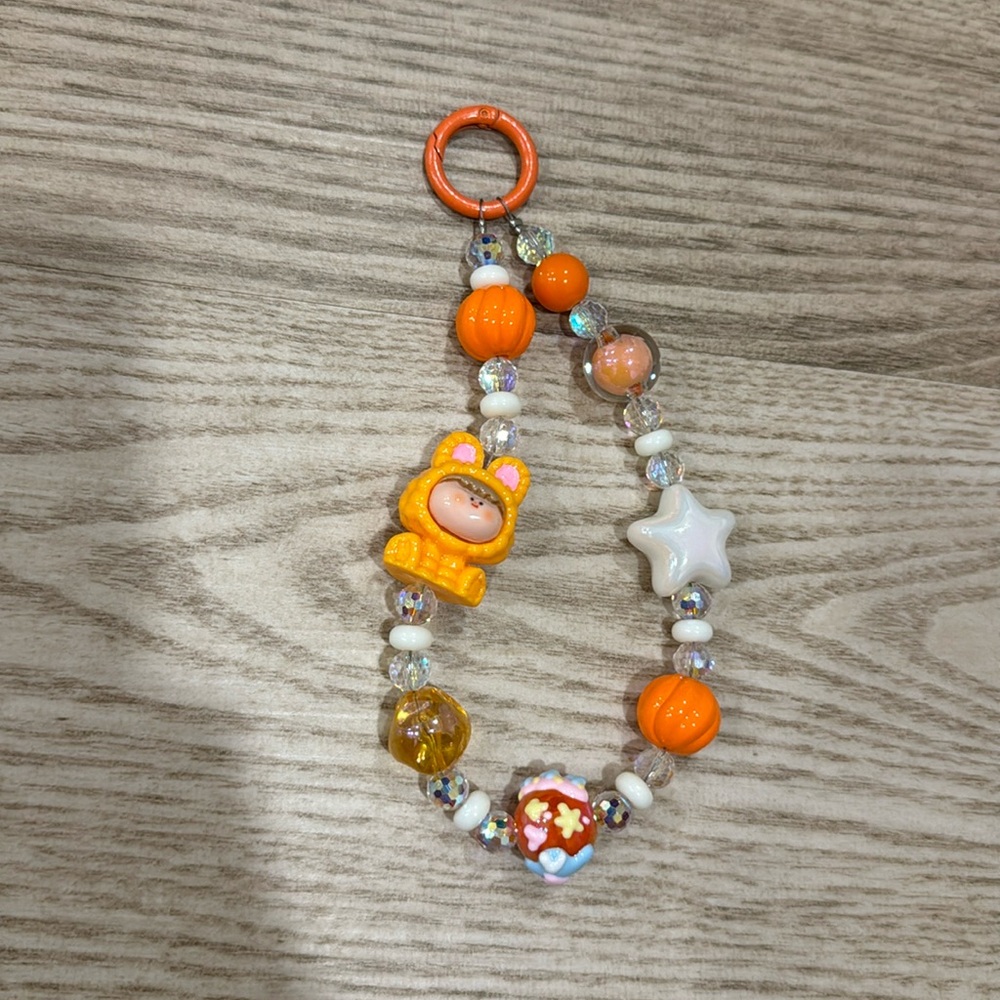 Orange Keychain Phone Charm